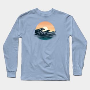 Sunset Wave Riding Long Sleeve T-Shirt